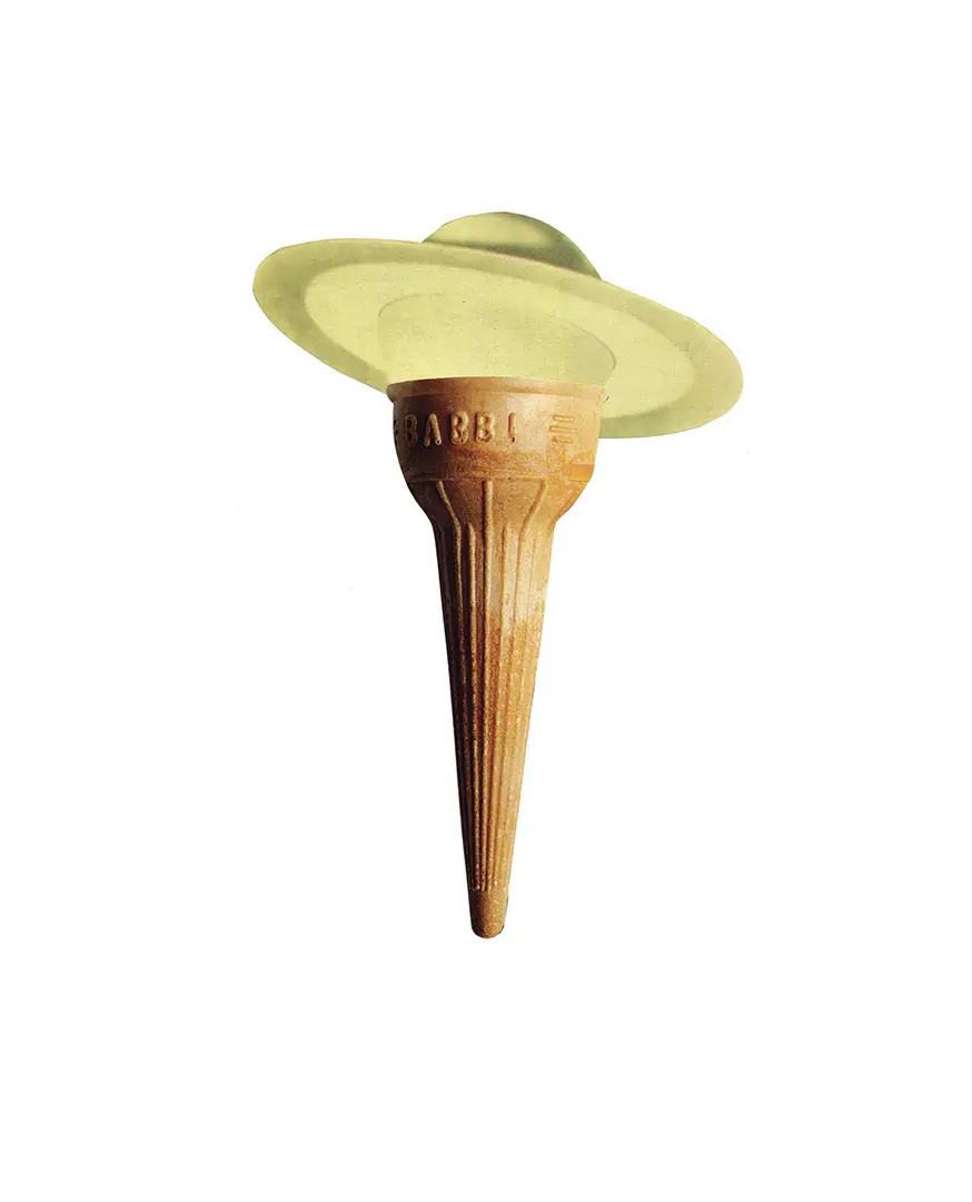 Saturn cone. Collage (SEAN MACKAOUI)